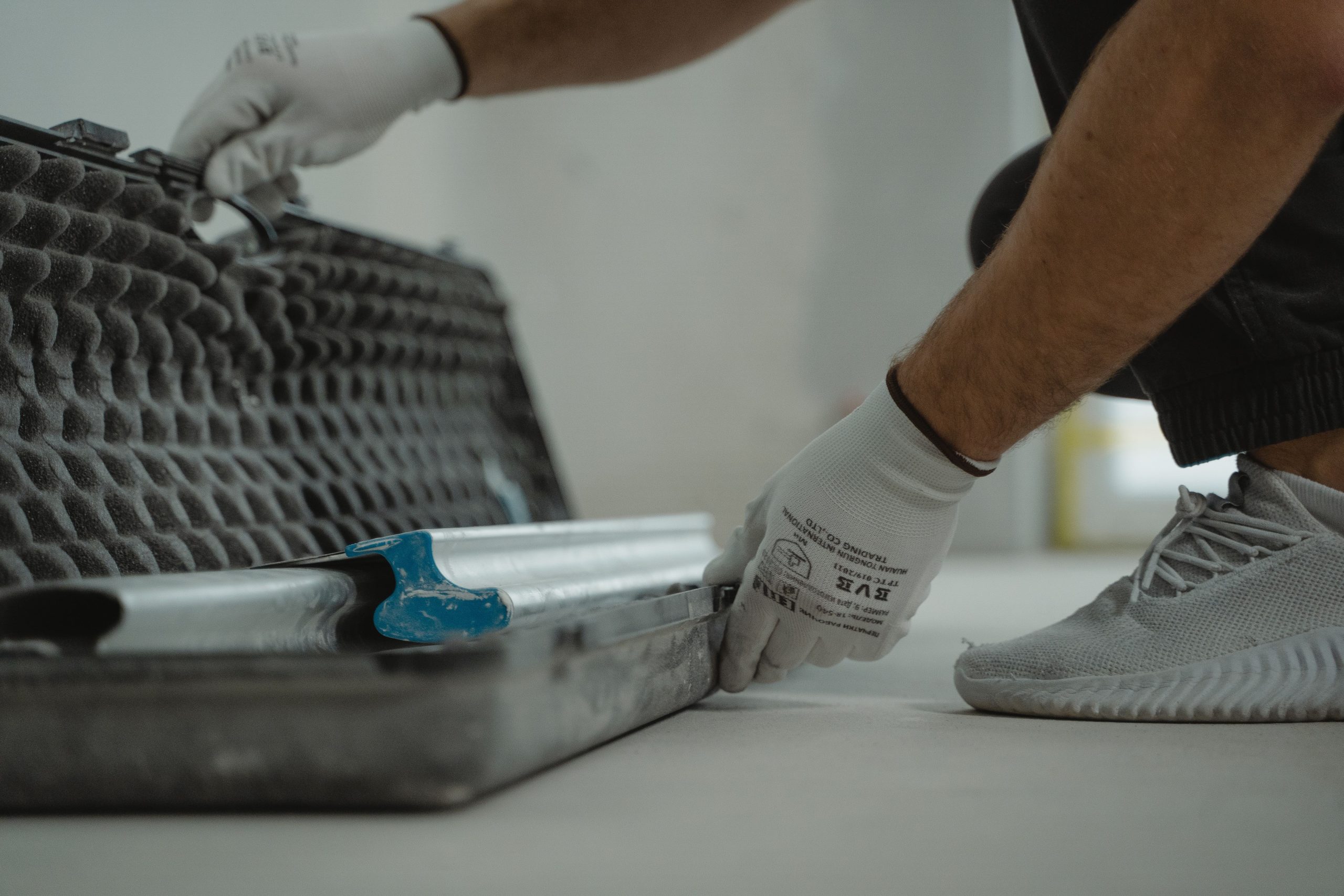 Surface couverte par un sac de ragréage